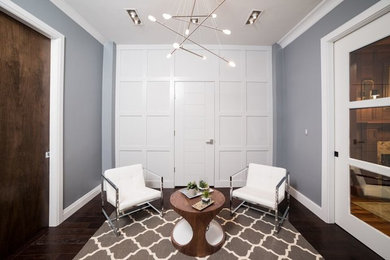 Living room - modern living room idea in Boston