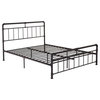 GDF Studio Sally Industrial Queen Iron Bed Frame, Hammered Copper