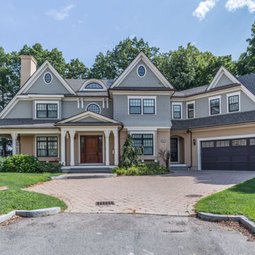 Custom New England Home with Elegant Wood Detailing and Modern Amenities