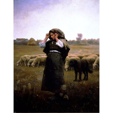 Daniel Ridgway Knight Shepherdess and her Flock Wall Decal