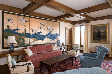 Example of a classic living room design in Boston