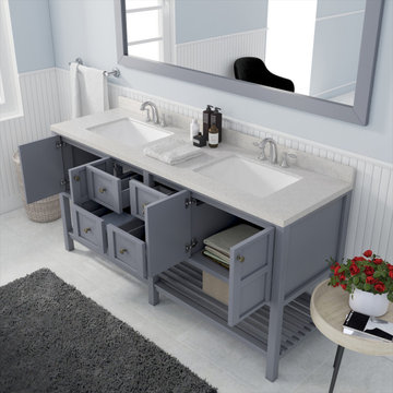 Open Bottom Shelf Vanities