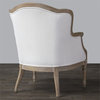 Baxton Studio Charlemagne Accent Chair in Beige and Brown Oak