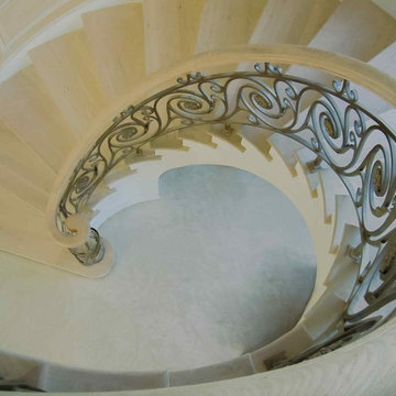 2_Elegant-Curved Freestanding Staircase, Reston, VA 20191