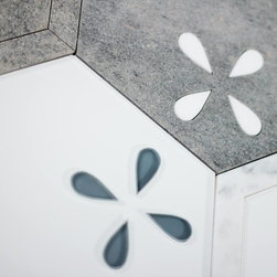 Hexagon with Petal Deco - Wall And Floor Tile