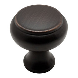 Cosmas - Cosmas 9434ORB Cabinet Round Knob, 1-1/4" Diameter, Set of 5, Oil Rubbed Bronze - Cabinet And Drawer Knobs