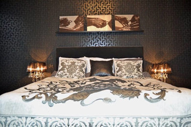 マルメにあるコンテンポラリースタイルのおしゃれな寝室のインテリア