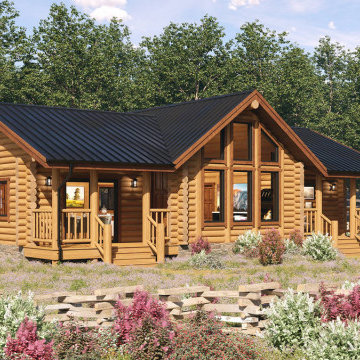 Bearbone Ranch - Log Home Rendering