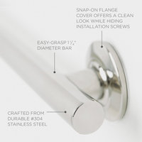 Coronado Straight Shower Grab Bar, Polished Stainless, 18