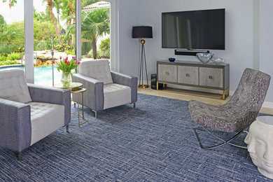 Living room - transitional living room idea in Miami