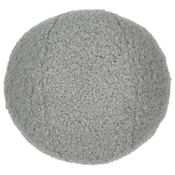 Poodle Ball Pillow - Grey