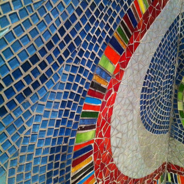 BATHROOM GLASS MOSAIC WALL ART