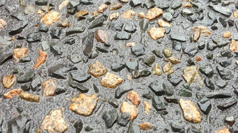Exposed Aggregate and Slate Look Concrete Driveways