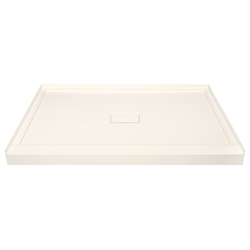 Transolid Low Threshold 34" L x 48" W Shower Base With Center Drain, Cameo