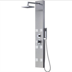 Fontana Ermanno Full Body Shower Massage Panel with Rain Shower Head - Shower Panels And Columns