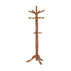 Spinning-Top Wooden Coat Rack, Oak