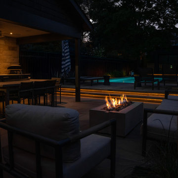 Modern Pool, Privacy Fence & Outdoor Living Retreat