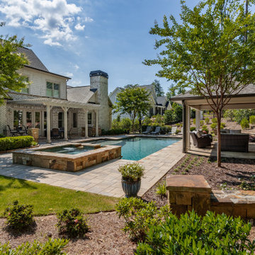 Outdoor Living Space with Pool in Milton