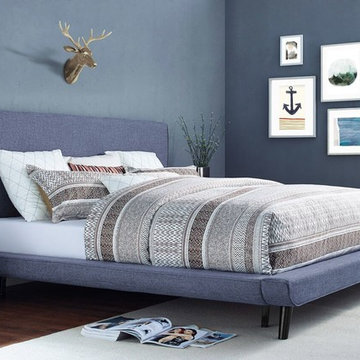 Nixon Platform Bed | Blue