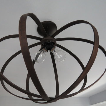 Shared Kids' Bedroom -DIY orb pendant light