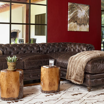 Warner Leather Collection Sectional Sofa