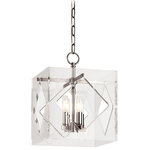 Hudson Valley Lighting - Travis, 12" Pendant, Polished Nickel Finish, Clear Acrylic - Bring the golden age of Hollywood into your design with the Travis 4-Light Pendant, which hangs from a polished nickel chain and features a transparent, cubic shade with diamond-shaped cutouts. The sharp design of the piece seamlessly blends modern and classical styles. The Travis pendant makes for a stunning addition to a dining room or foyer.