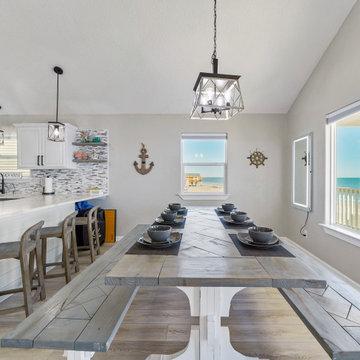 Coastal Home featuring "Castaway Oak" CALI Vinyl flooring.