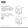 VIGO Monteray 34"x46" Frameless Shower Enclosure, Chrome
