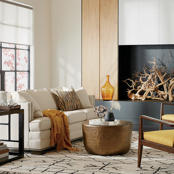 ECLECTIC LIVING ROOM IN NEUTRAL COLORS