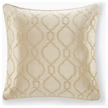 Croscill Montague Ogee Embroidered Euro Sham, Champagne