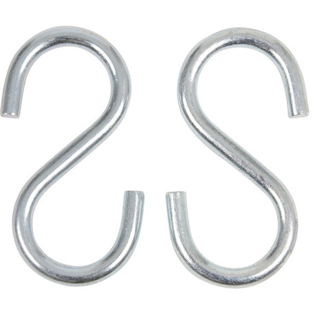 5/16" X 4" Zinc Large S-Hook, Pair