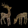 Set of 2 LED Twinkle Lighted Mesh Reindeer Outdoor Christmas Decoration 37"