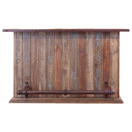 Bayshore 63" Multicolor Bar With Wine Rack 2 Drawers