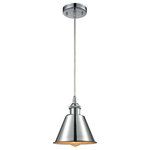 Innovations Lighting - 1-Light Dimmable LED Smithfield 7" Mini Pendant, Polished Chrome - A truly dynamic fixture, the Ballston fits seamlessly amidst most decor styles. Its sleek design and vast offering of finishes and shade options makes the Ballston an easy choice for all homes.