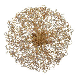 Fredrick Ramond Ion 4-Light Flush Mount in Anodized Gold Finish - Flush-mount Ceiling Lighting