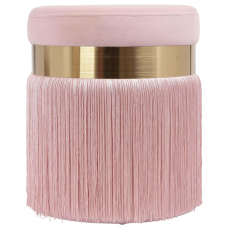 Melody Blush Tasseled Ottoman