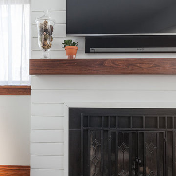 Shiplap Fireplace Surround in Elmhurst