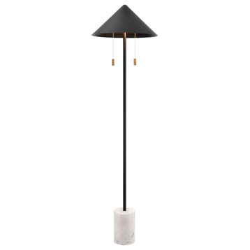 Jordana 58'' High 2-Light Floor Lamp Matte Black