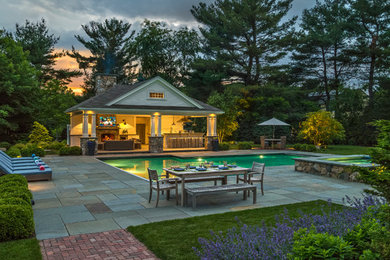 Inspiration for a cottage pool remodel in Boston