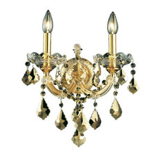 Karla Wall Sconce W12 H12 E8.5 Lt:2 Gold Finish