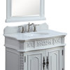 33" Benson White Victorian Bathroom Vanity