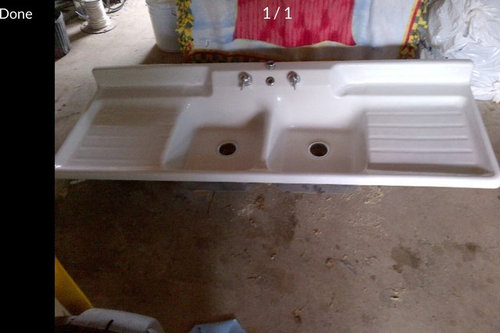 Vintage Sink W Drain Board Should I, Farm Drainboard Sink