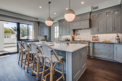 Example of a beach style kitchen design in Houston