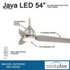 Minka Aire Java 54 in. LED Indoor/Outdoor Brushed Nickel Wet Ceiling Fan