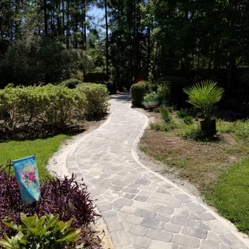 Paver Patios, Retaining Walls, Columns, Full Landscape Projects at Various Homes