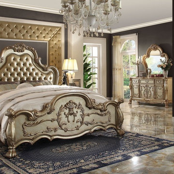 Dresden Traditional 5 PC Bedroom Set | Gold