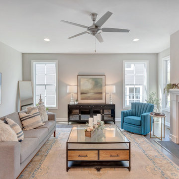 Soothing Grays and Navy Home