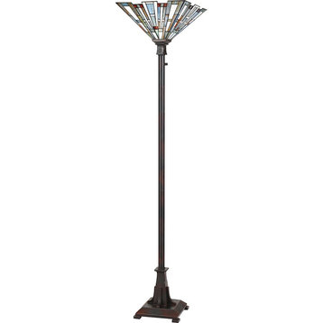 Quoizel Maybeck 1 Light Floor Lamp, Valiant Bronze