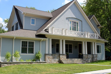 Example of a transitional exterior home design in DC Metro