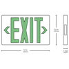 NICOR Emergency Series LED Exit Sign, White With Green Lettering